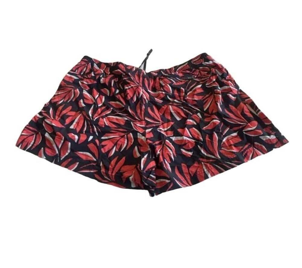Columbia Sportswear Company Floral Red and Navy Swim Trunks Size XXL